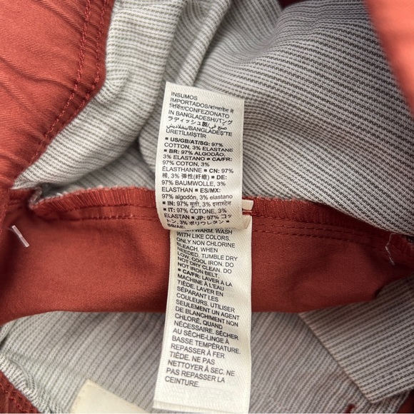 Goodthreads mens slim-fit belted elastic waist woven tobacco brown Size (S34) - Picture 13 of 16